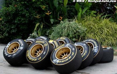 Pirelli use gold line for soft tyres in Malaysia