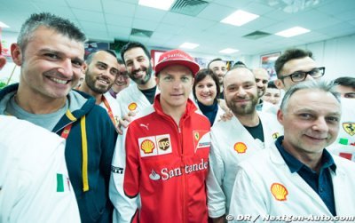 Raikkonen, bientôt papa, reprend le travail chez Ferrari