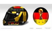 Rosberg changes helmet after FIFA ban