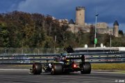 Alonso en piste à Barcelone avec Renault F1