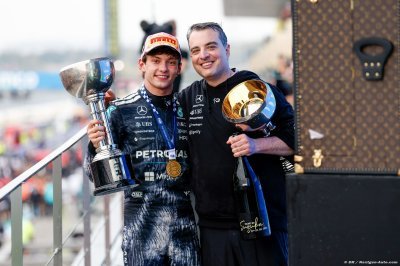 Two times the established team leader saw off a new challenge as Antonelli takes the fight to Russell