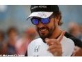 Alonso wearing sunglasses for eye infection