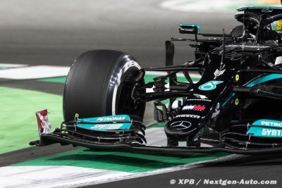 Hamilton perdait quatre dixièmes par tour à cause de son aileron avant