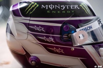 Lewis Hamilton aura un casque blanc et violet cette saison