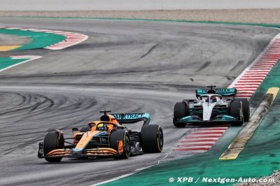 Russell et Norris préviennent&nbsp;: Les F1 2022 offrent beaucoup moins d’aspiration