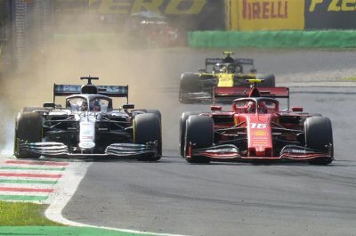 Leclerc edges epic battle with Hamilton to take Monza victory