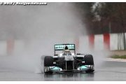 Barcelona Test: rain spoils the day