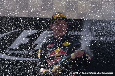 Verstappen a bien fêté sa première victoire en Grand Prix