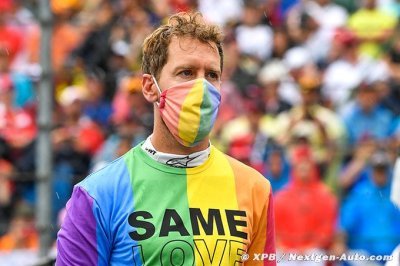 ‘Je n’étais pas nerveux ou gêné’&nbsp;: Vettel évoque sa défense des LGBTQ+