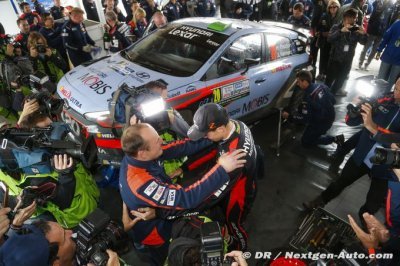 Hyundai et Paddon ravis de leur 1ère victoire avec la nouvelle i20 WRC