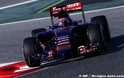Max Verstappen en action pour Toro Rosso à Barcelone