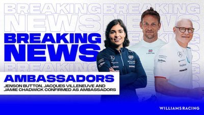 Williams Announces Button, Villeneuve and Chadwick in 2025 ambassador line-up