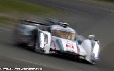 L’Audi R18 e-tron quattro donne le tempo au Mans
