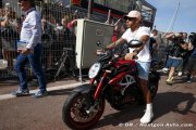 Hamilton crashes during motorbike test