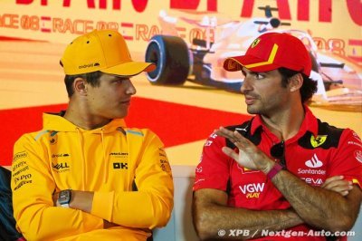 Norris taquine Sainz chez lui et espère la pluie pour McLaren F1