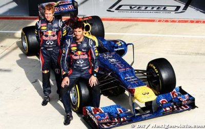 Vettel et Webber présentent leurs RB8 très spéciales