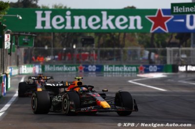 ‘Très, très intense’&nbsp;: Pérez a dû ‘tout donner’ pour retenir Verstappen