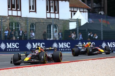 Verstappen wins Belgian Grand Prix ahead of Pérez and Leclerc