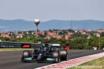 Hamilton en pole en Hongrie, Verstappen et Red Bull en deuxième ligne