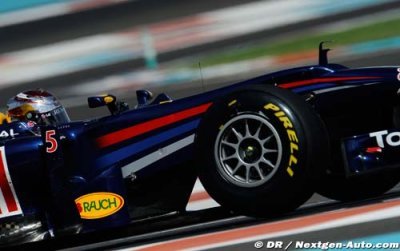 La crevaison de Vettel probablement dûe à des débris