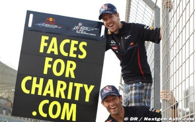 Faces For Charity&nbsp;: Des milliers de co-pilotes pour Vettel et Webber à Silverstone