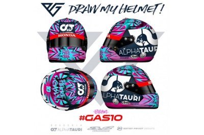 Gasly présente un casque très coloré pour la reprise de la F1