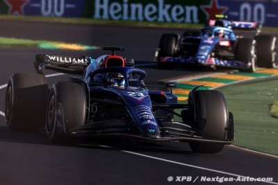 Le point marqué en Australie ’motive’ Williams et Albon