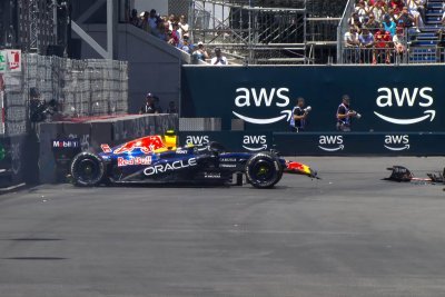 GP de Monaco, EL1&nbsp;: Leclerc le plus rapide, Hadjar et Alonso dans le mur