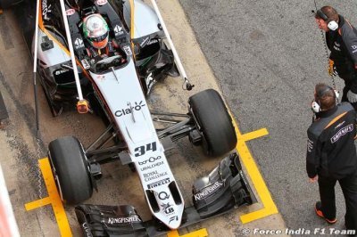 Celis au volant de la Force India à Bahreïn