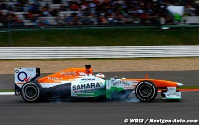 Force India tombe de haut