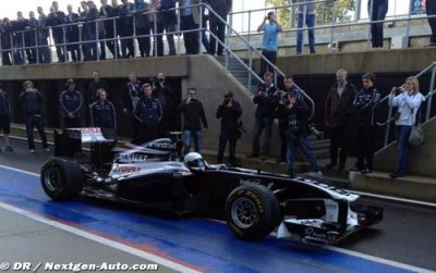 Susie Wolff takes to the track at Silverstone
