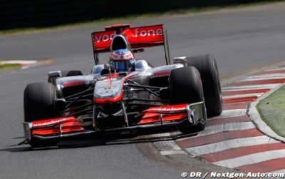 Button sets the early pace