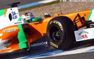 Sutil a été surpris par les pneus Pirelli