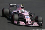 Perez pas tout à fait l'aise, Ocon tout de suite dans le rythme