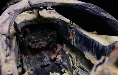 Les restes de la Haas de Grosjean au centre d’une expo F1