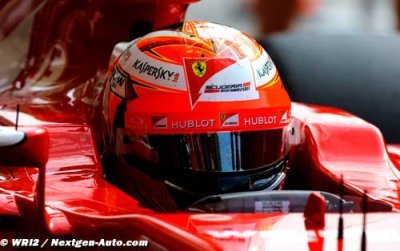 Raikkonen n’était pas à l’aise sous la pluie