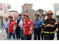 The Ferrari drivers visit the earthquake zone