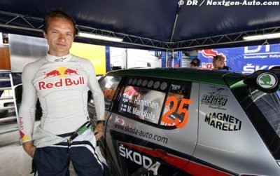 Hänninen tries Mikkelsen´s Fabia for size
