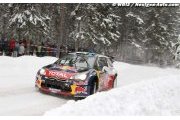 The Citroën DS3 WRCs move up the classification
