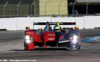 Sebring, 1ère heure&nbsp;: Peugeot 1 et 2, crevaison chez Audi