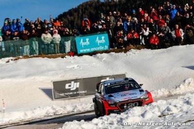 Trois Hyundai i20 WRC Nouvelle Génération sur la neige suédoise