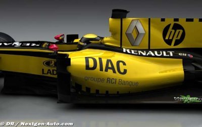 La DIAC sur les monoplaces du Renault F1 Team