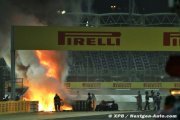 La visière de Grosjean a fondu mais il n'a pas inhalé de fumée