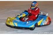 Alonso gagne la course de kart sur glace