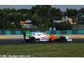 Force India remove blown diffuser after Hungary test