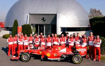 La Scuderia Ferrari est la plus rapide dans les stands