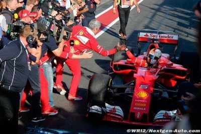 Binotto très heureux de la 1ère victoire de la Ferrari SF70H