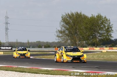 Hungaroring, L1 : Tarquini et sa Lada devant Polestar et Honda