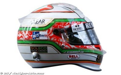 Le casque spécial Monza de Jérôme d’Ambrosio