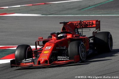 Vettel tops day one of pre-season F1 testing as Ferrari impresses